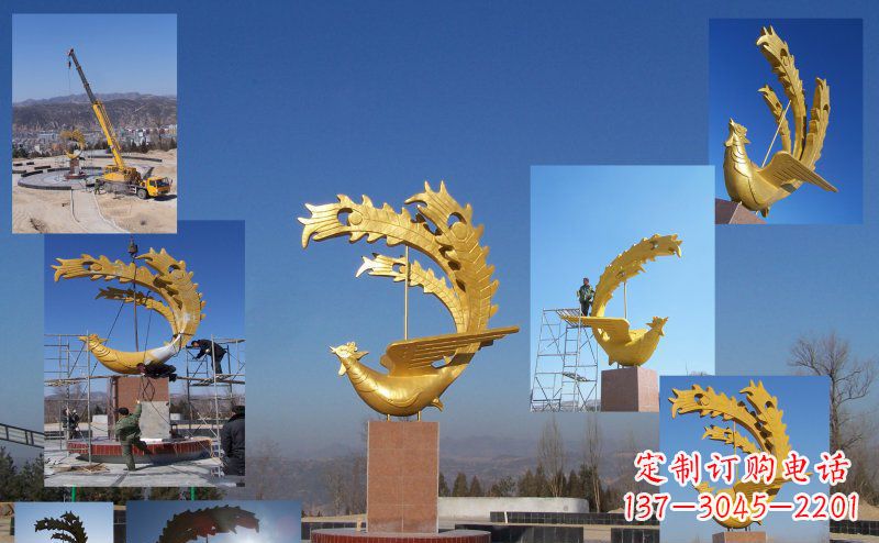 漳州凤凰金色雕塑——展现凤凰之美
