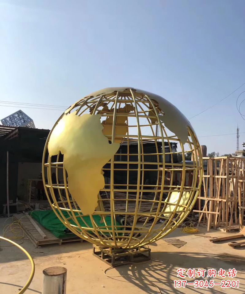 漳州不锈钢金属地球仪雕塑一种视觉美学的精美艺术