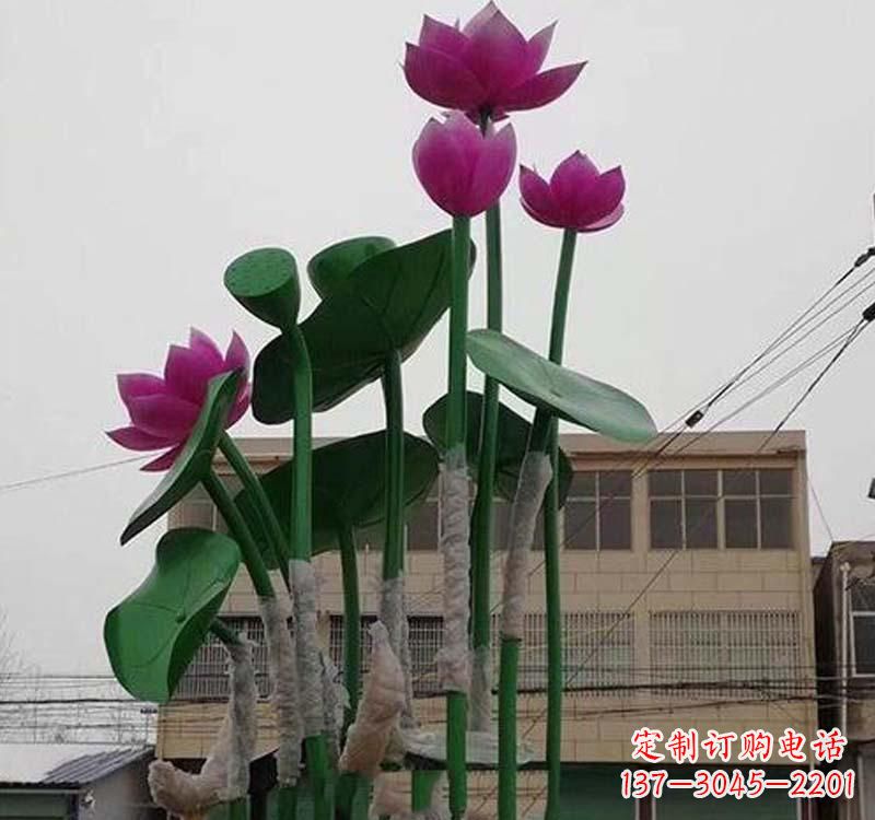 漳州不锈钢荷花雕塑——精美绝伦
