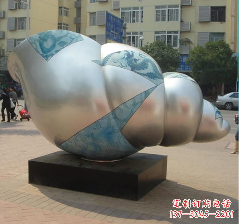漳州不锈钢海螺雕塑艺术的精美融合