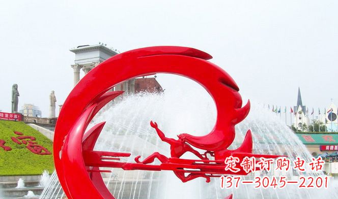 漳州夸父的传奇不锈钢雕塑
