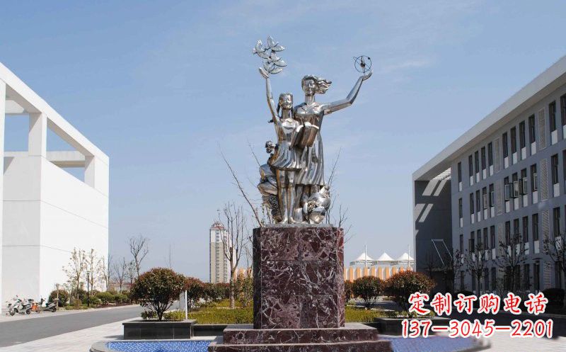 漳州不锈钢学生雕塑——记录学生成长的精美艺术品