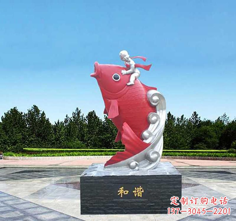 漳州不锈钢鲤鱼雕塑精美绝伦