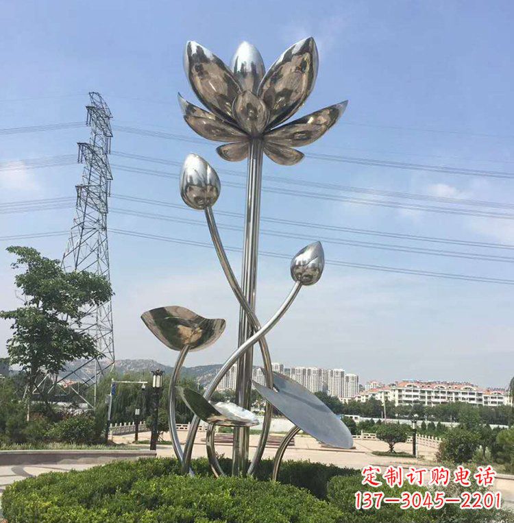 漳州不锈钢莲花雕塑美丽的象征
