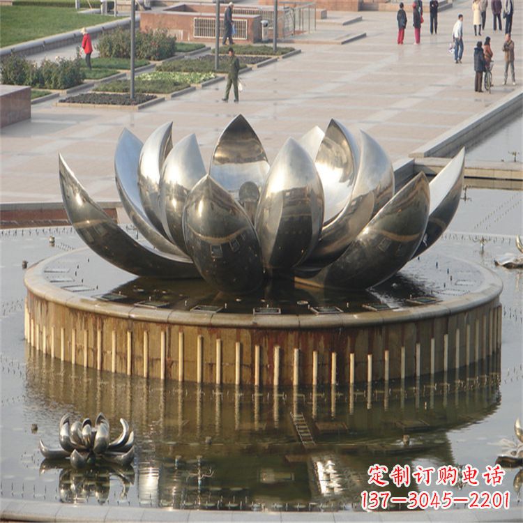 漳州不锈钢莲花喷泉——艺术与美的完美结合