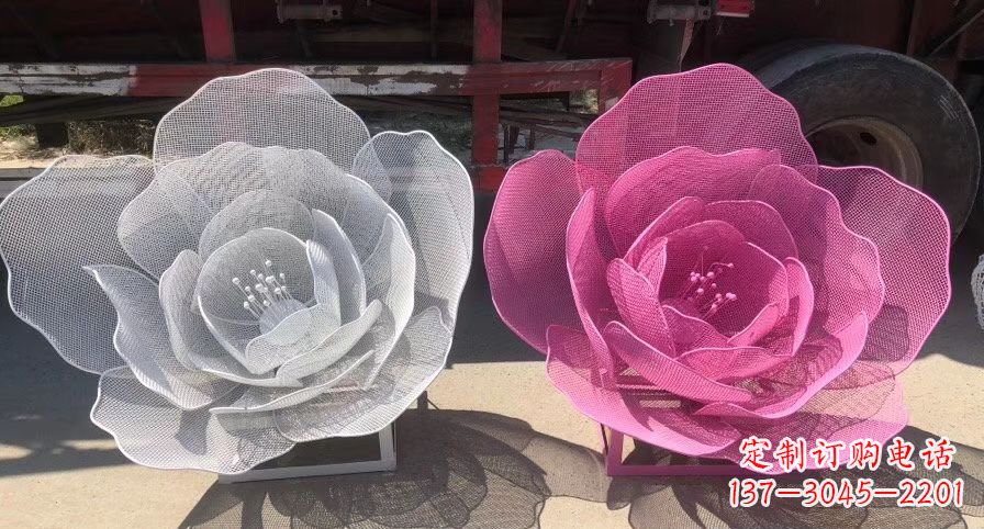 漳州不锈钢荷花雕塑,给公园带来优雅美景