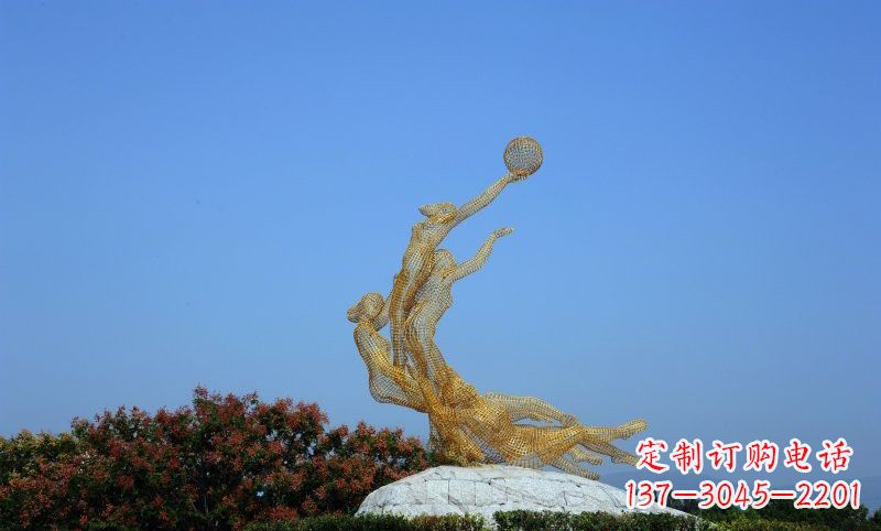 漳州精致的不锈钢女排雕塑