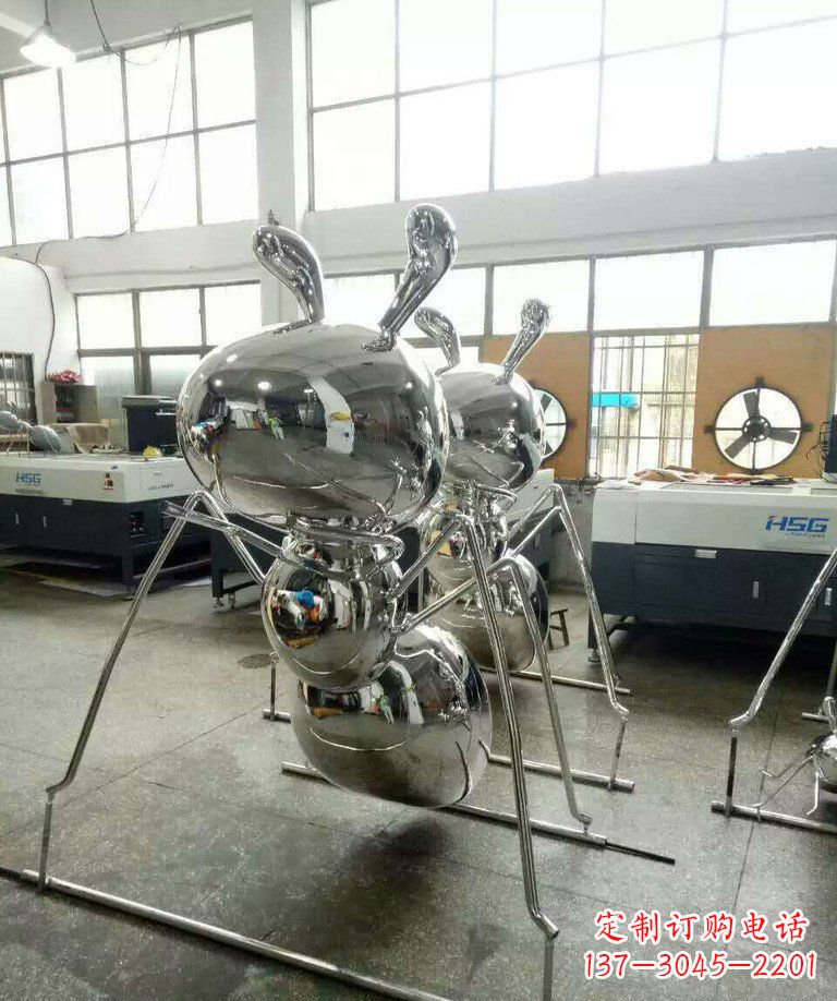 漳州不锈钢蚂蚁步行街景观雕塑——融合现代科技与自然之美