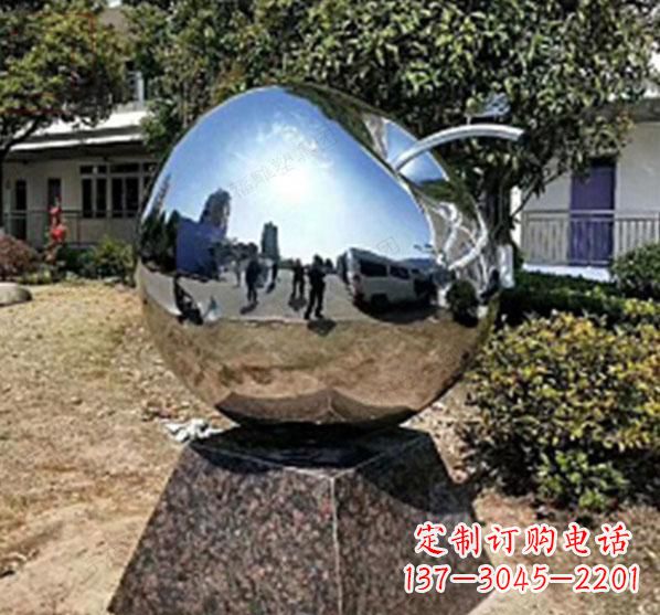 漳州不锈钢蚂蚁滚苹果雕塑艺术与科技的完美结合