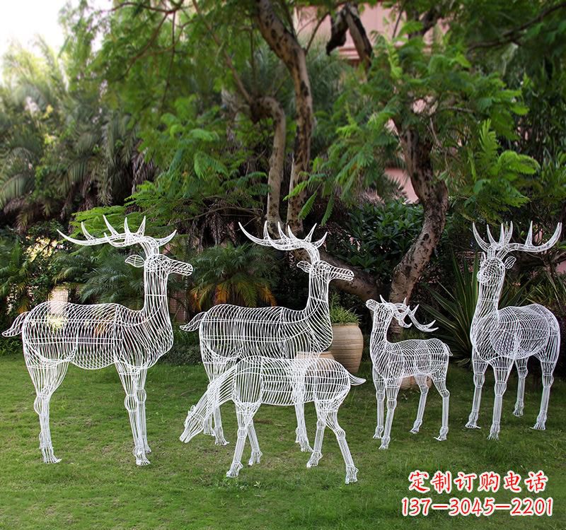 漳州不锈钢梅花鹿雕塑美丽的象征
