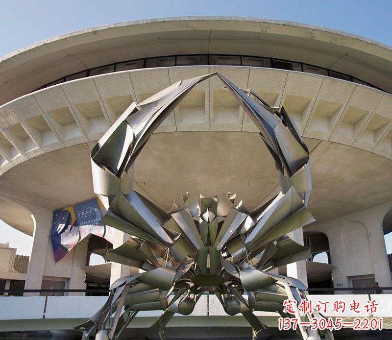 漳州不锈钢螃蟹雕塑美观耐候的户外装饰