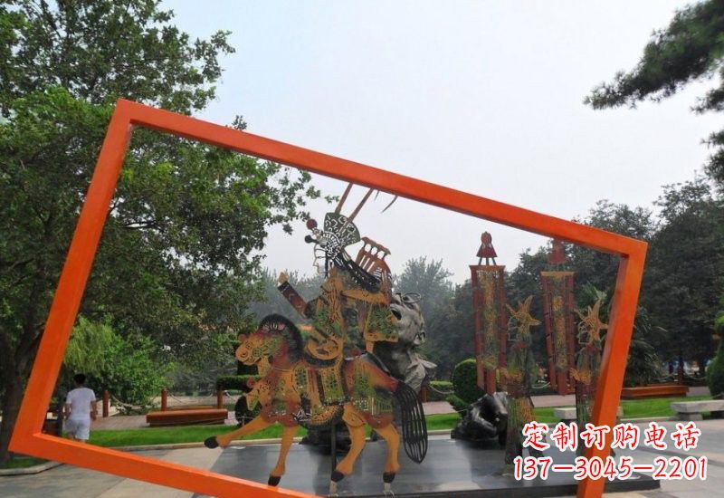 漳州不锈钢皮影戏雕塑传承民间文化的艺术精粹