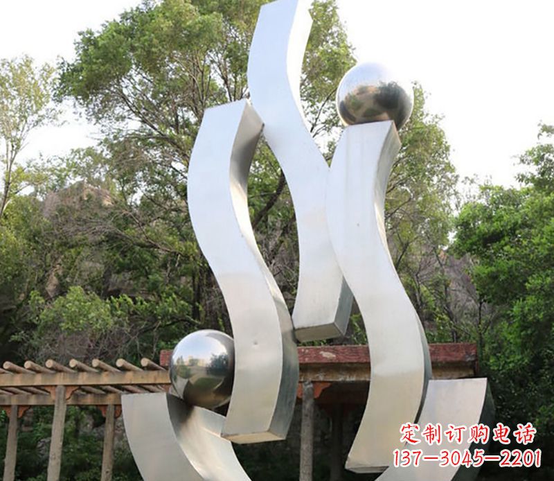 漳州景观雕塑现代不锈钢飘带