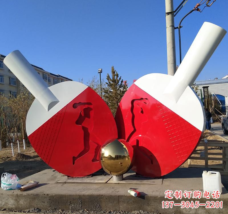 漳州乒乓球雕塑一种古老运动的艺术表现