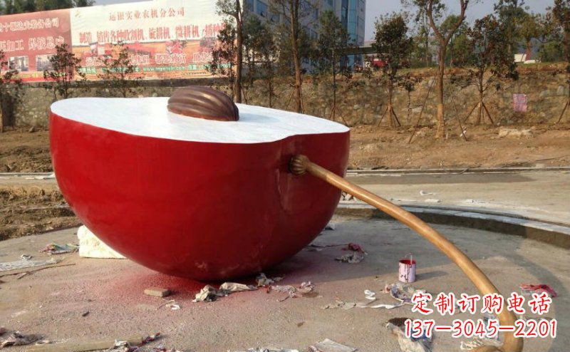 漳州不锈钢苹果雕塑艺术与实用的结合