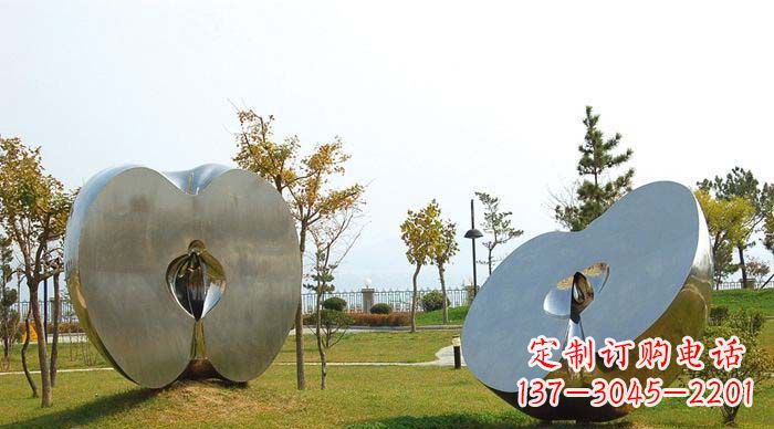 漳州不锈钢苹果雕塑象征新生活的精神