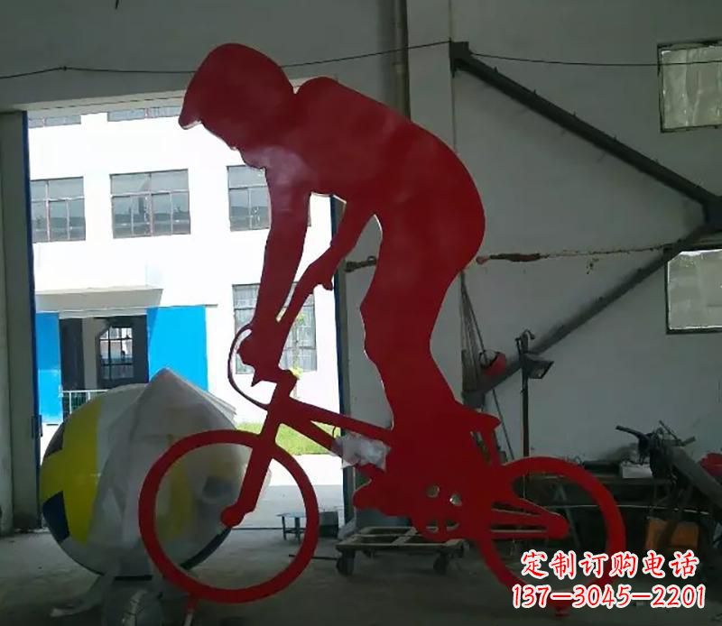 漳州不锈钢自行车雕塑激发自行车运动的热情
