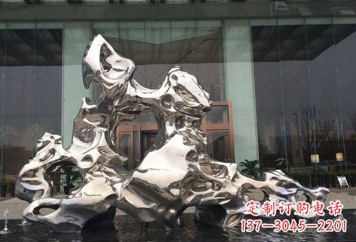 漳州精美太湖石雕塑,不锈钢企业的杰作