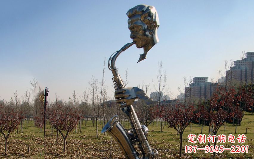 漳州不锈钢萨克斯雕塑流动的美丽