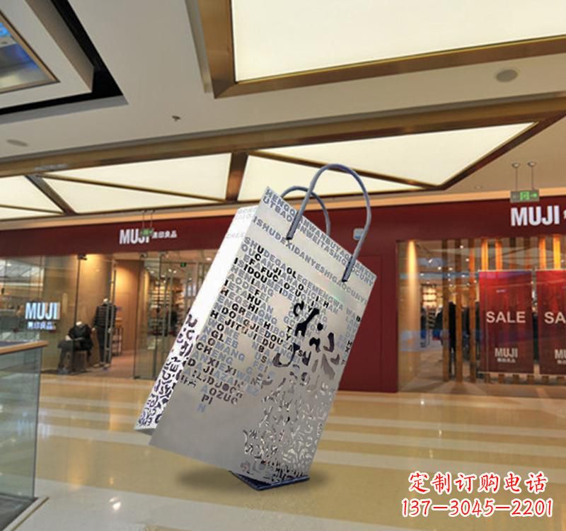 漳州不锈钢购物袋雕塑给消费者带来更好的购物体验