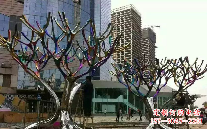 漳州不锈钢树枝景观雕塑