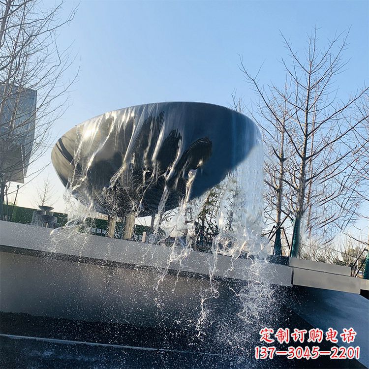 漳州不锈钢水钵瀑布喷泉雕塑艺术与美感的完美结合