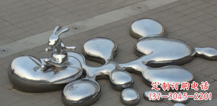 漳州不锈钢兔子雕塑景观的美丽添彩