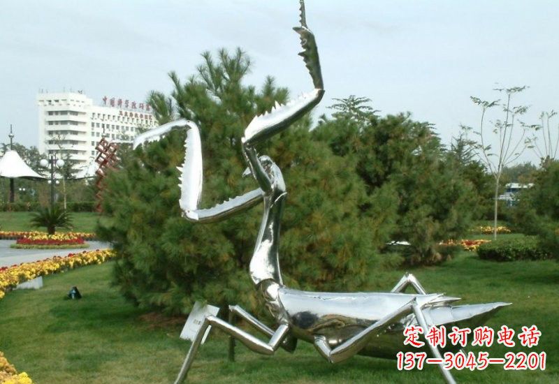 漳州不锈钢螳螂雕塑艺术的精美结晶