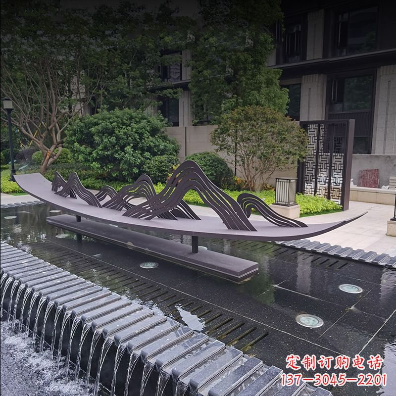 漳州精美的不锈钢小船假山