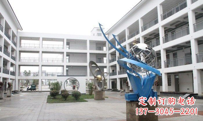 漳州不锈钢地球雕塑缔造美丽的校园