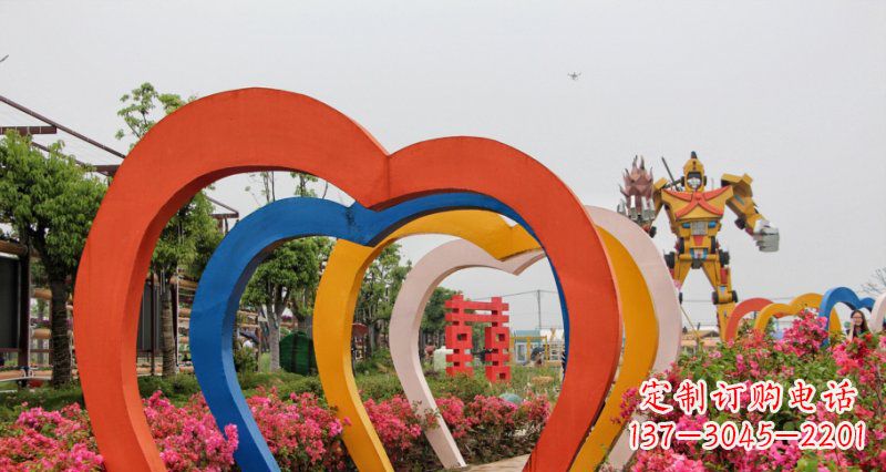 漳州不锈钢心形拱门雕塑——浪漫之门