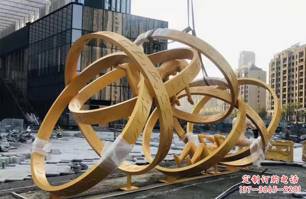 漳州不锈钢音符运动人物雕塑艺术融合音乐