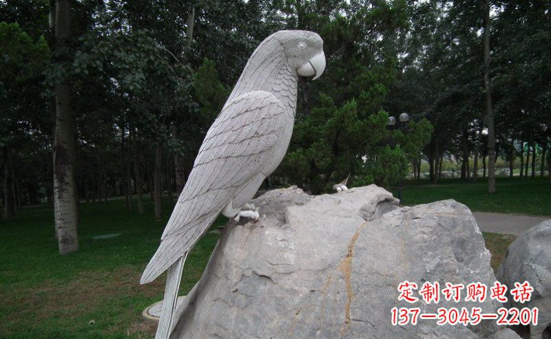 漳州不锈钢鹦鹉精美的雕塑艺术