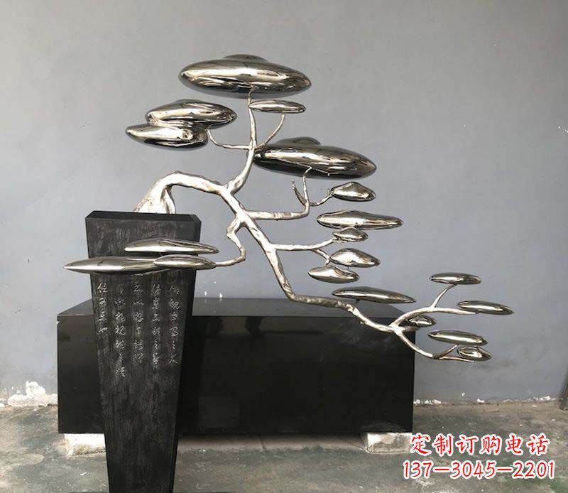 漳州不锈钢迎客松雕塑雕塑带来的美丽
