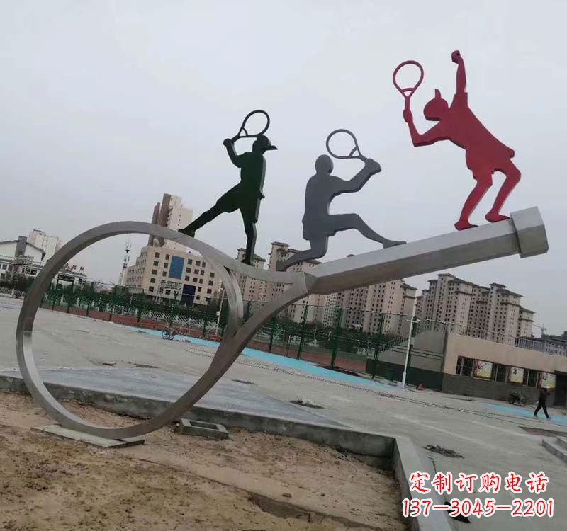 漳州不锈钢羽毛球雕塑精美的艺术装点