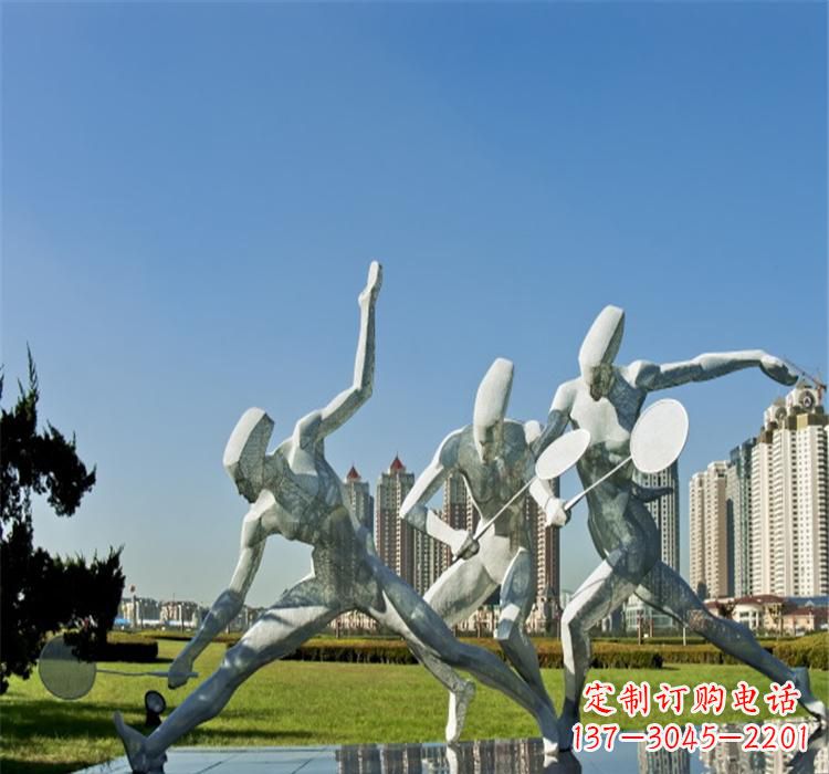 漳州不锈钢羽毛球雕塑——拓展你的园林视野