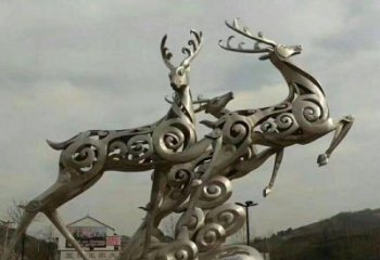 漳州梅花鹿雕塑——祥云梅花鹿广场的标志