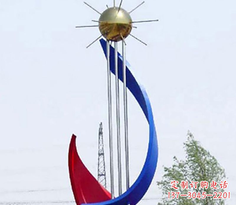 漳州流动的美——不锈钢飘带雕塑