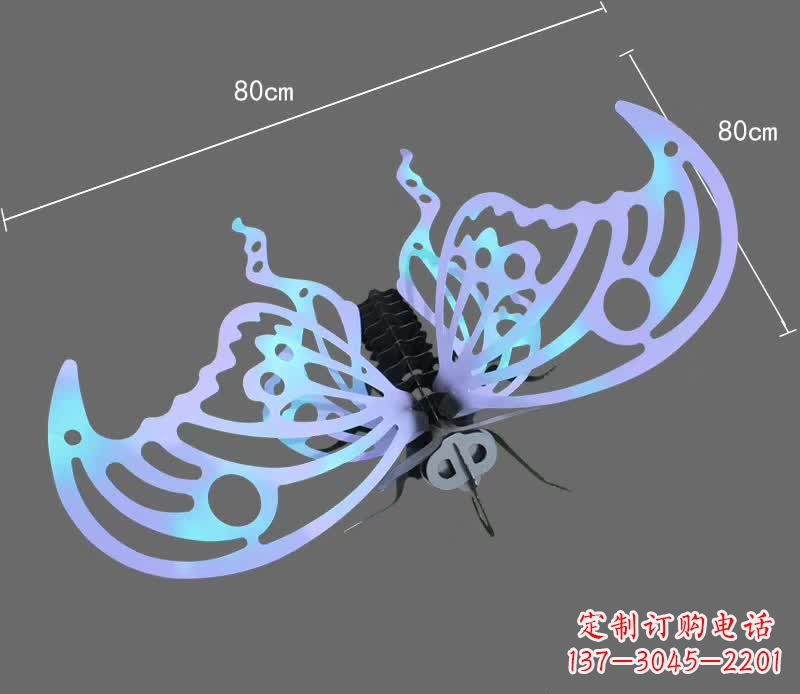 漳州彩绘不锈钢蝴蝶雕塑