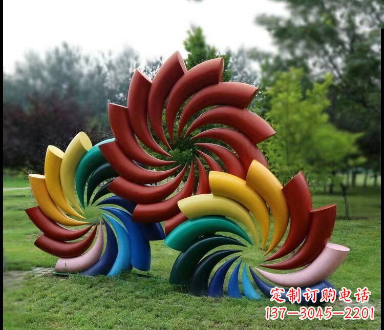 漳州彩色不锈钢风车雕塑