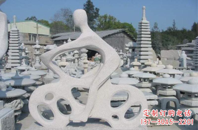 漳州抽象骑摩托车人物石雕