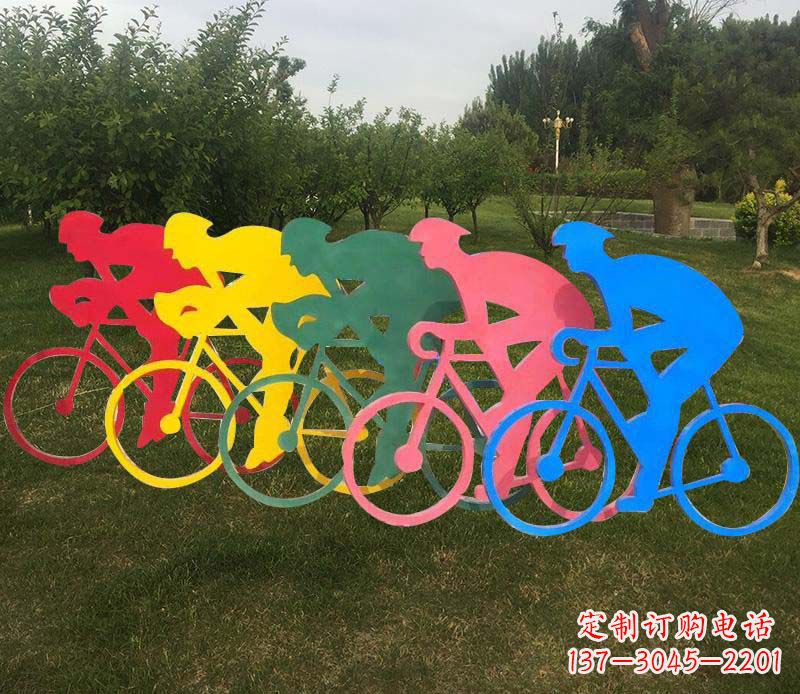 漳州抽象骑自行车公园雕塑