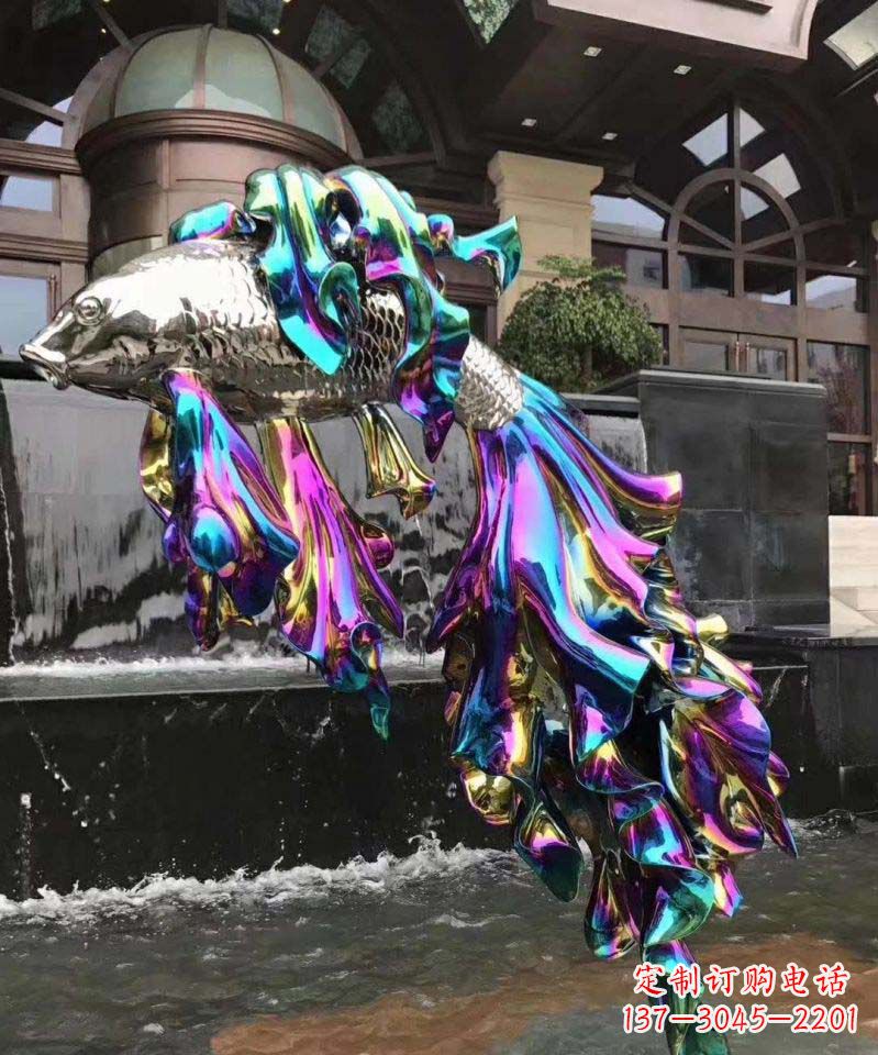漳州把古老传统与现代艺术完美结合——不锈钢鲤鱼雕塑