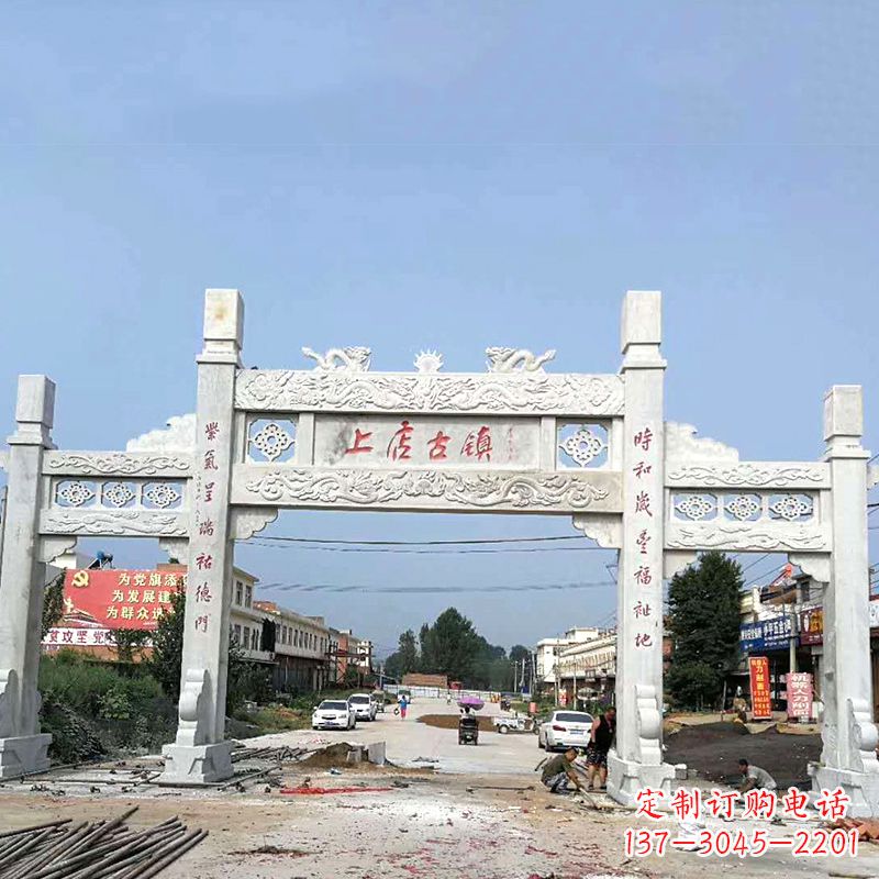 漳州村镇牌坊雕塑传承百年文化
