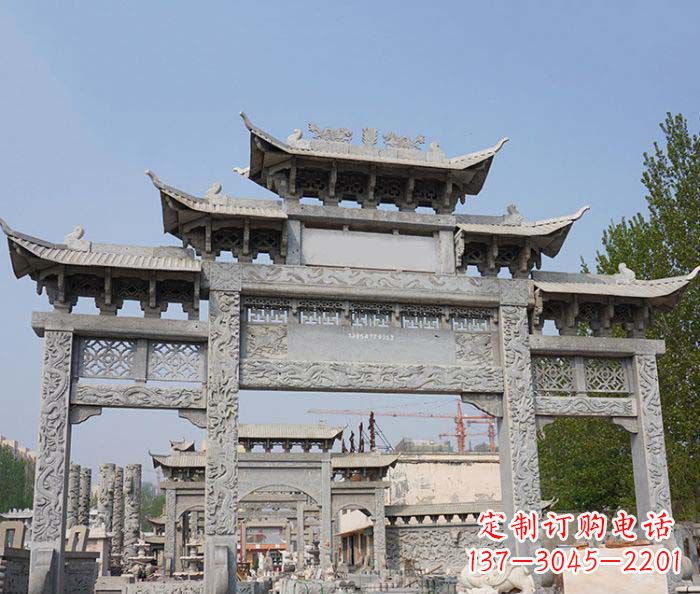 漳州大理石牌坊雕塑传承中国古典文化