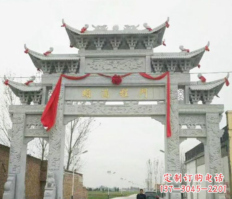 漳州牌坊雕塑纪念历史,传承文化