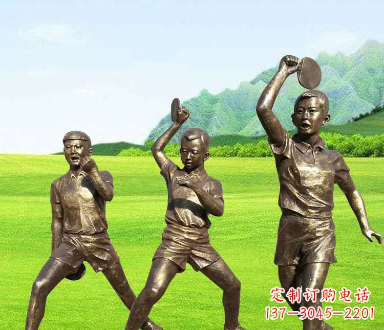 漳州乒乓球雕塑激发运动热情