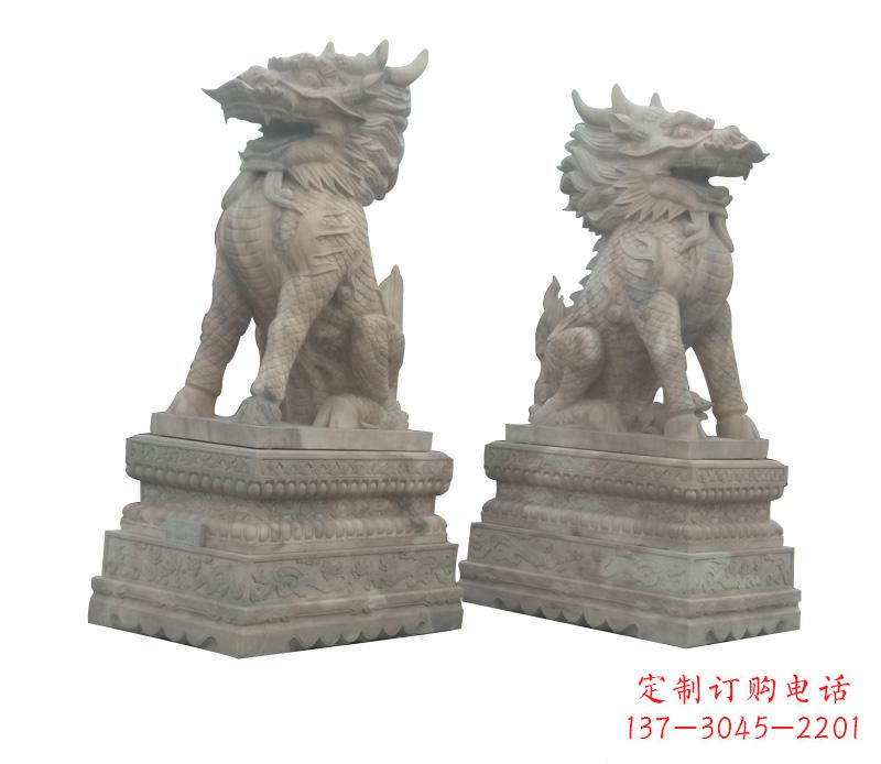 漳州大理石麒麟神秘之门的守护者