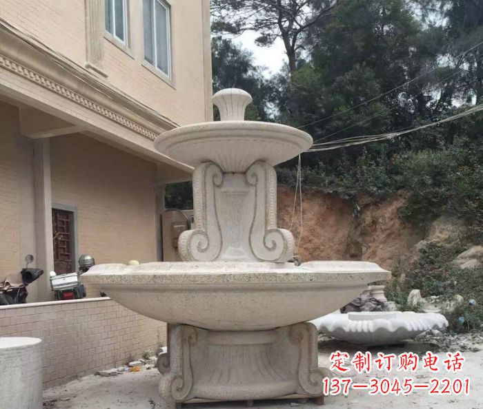 漳州大理石大型喷泉雕塑精致美观又富有艺术气息