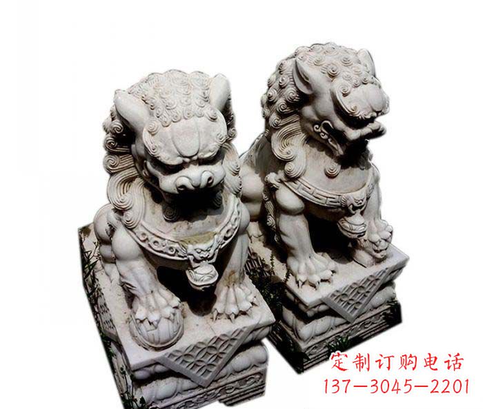 漳州大理石仿古石狮子雕塑